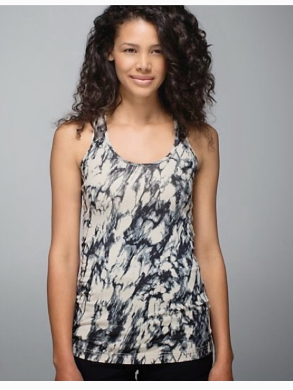 LULULEMON Cool Racerback Great Granite Black Mojave Tan Size 6 Est